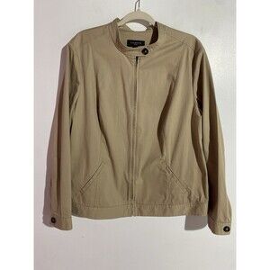 Talbots Jacket 16W Tan Classic Minimalistic Travel Casual Office Lightweight
